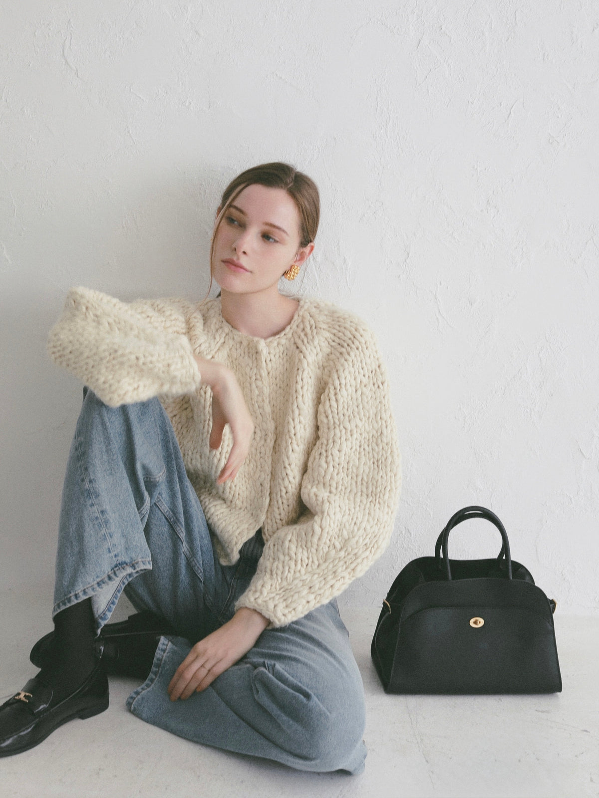 【célon】chunky knit cardigan