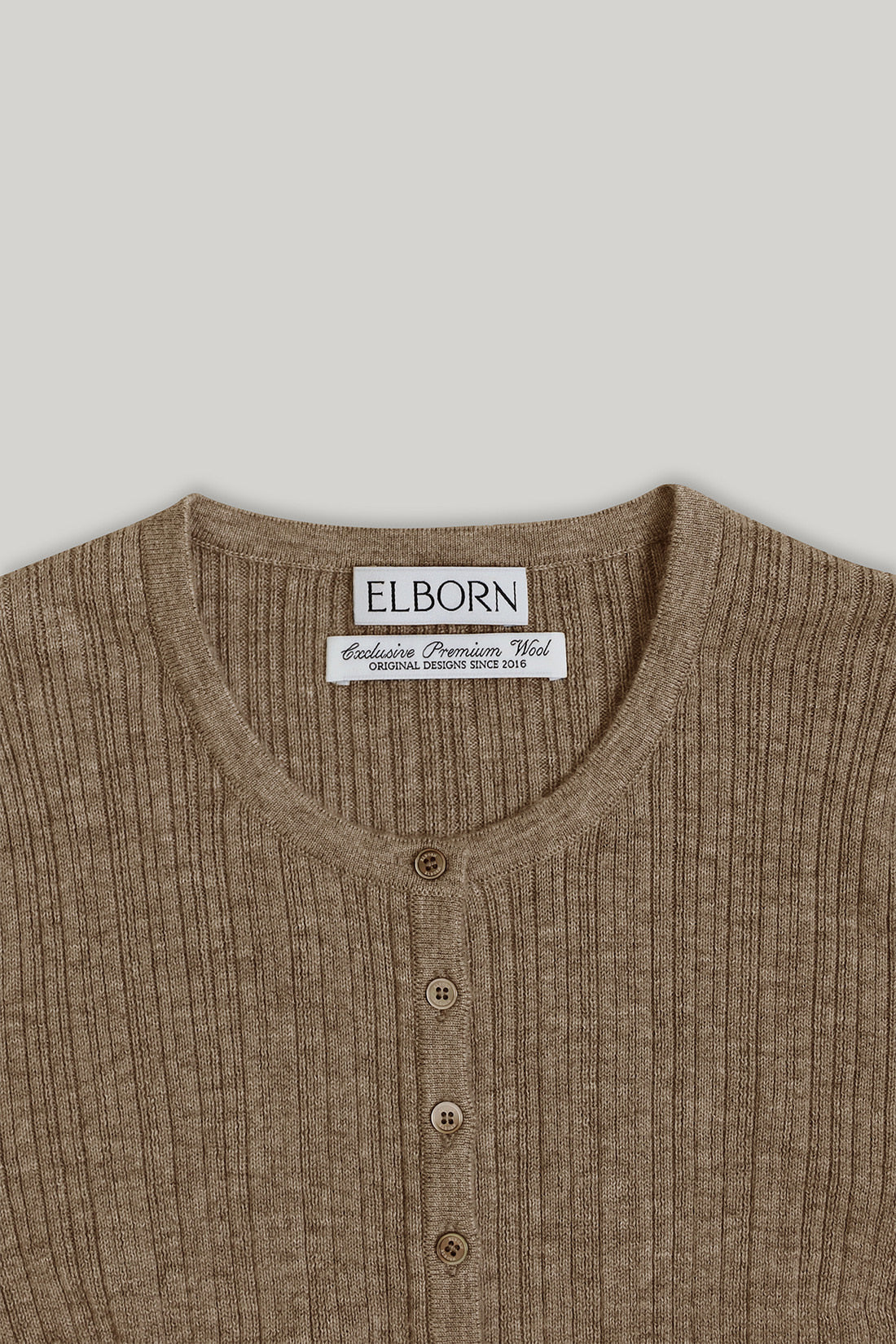 【ELBORN】Lace Wool Knit Cardigan Set-up