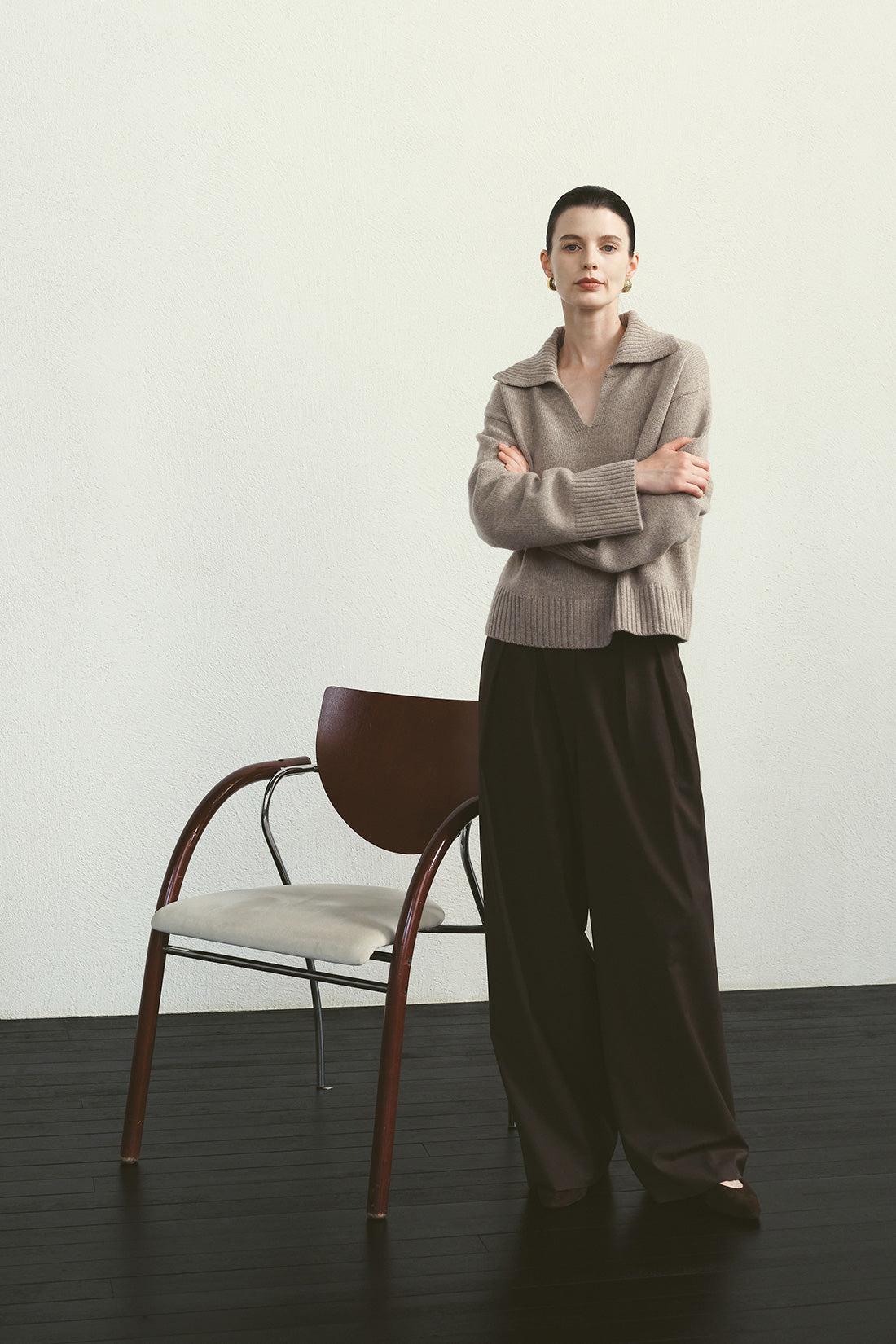 【ELBORN】Vaerin Wool Cashmere Collar Knit