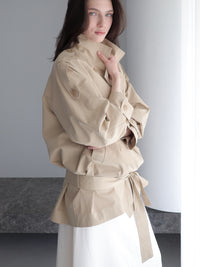 【SAMPLE SALE / célon】modern short trench coat