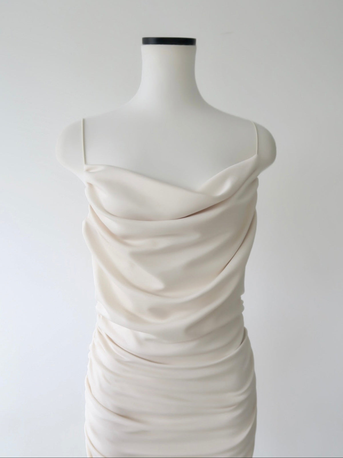 sleek draped maxi dress