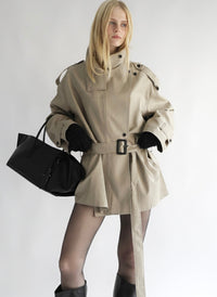 [AMOMMA] ISABELLA SHORT TRENCH COAT