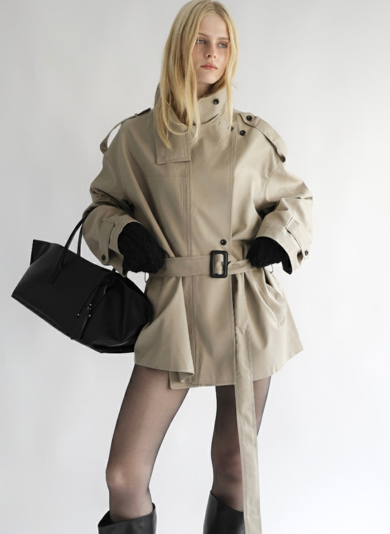 [AMOMMA] ISABELLA SHORT TRENCH COAT