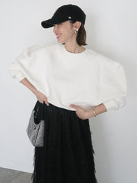 【AMOMMA】PUFF SLEEVE SWEAT - 裏起毛 -