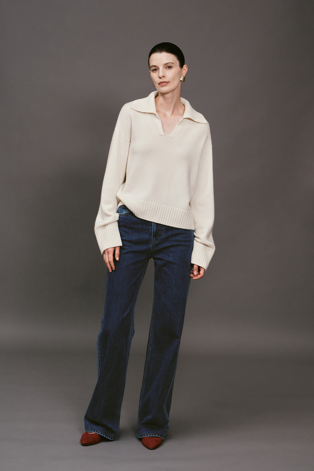 【ELBORN】Vaerin Wool Cashmere Collar Knit