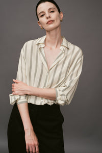 【ELBORN】Alexis Stripe Silk Shirt