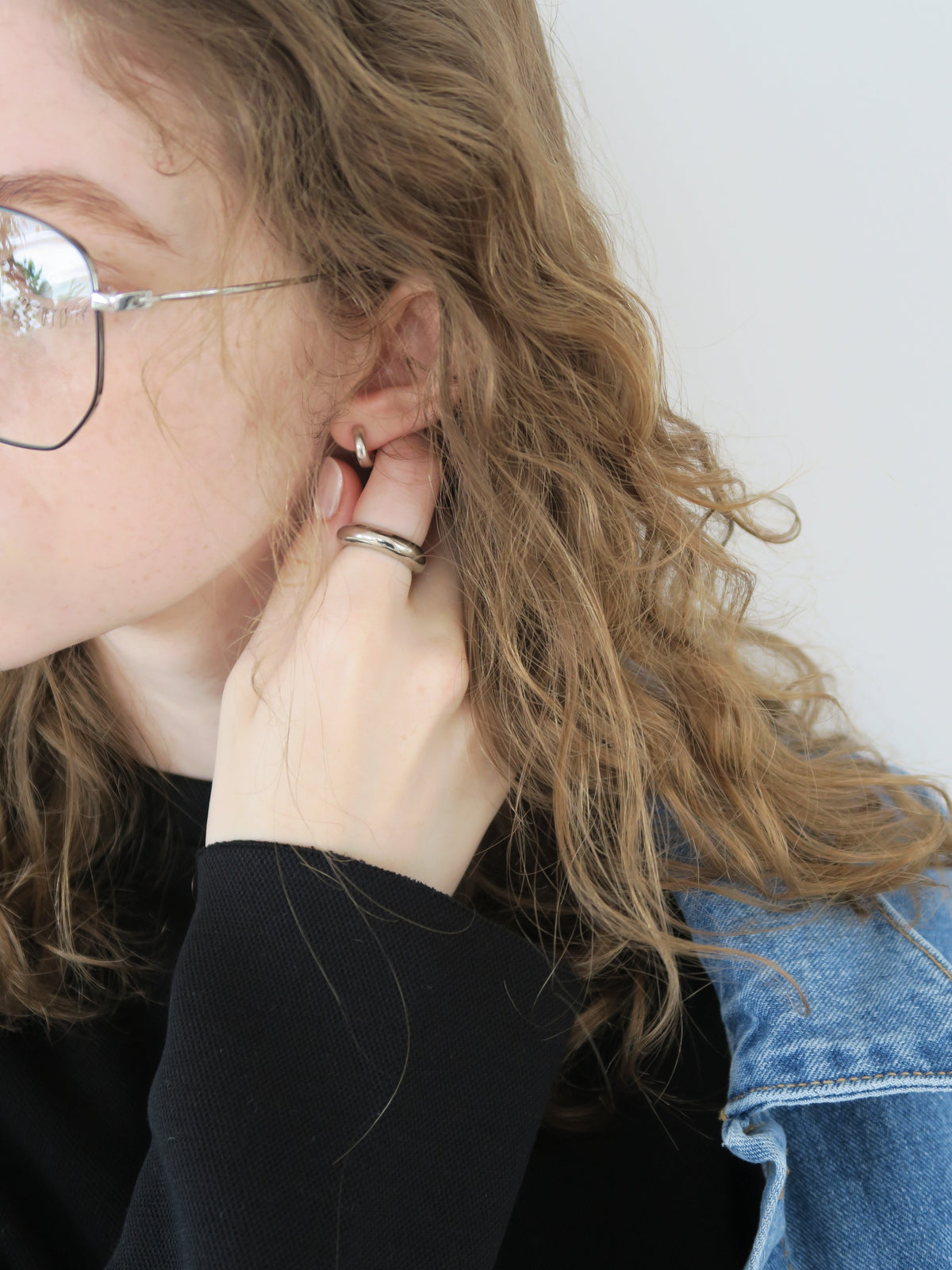 silver925 / simple hoop pierce