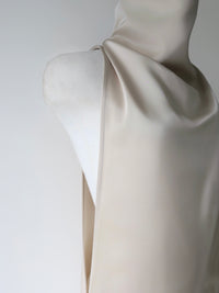 satin halter maxi dress