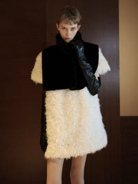 【AMOMMA】CANDY MINI FUR DRESS