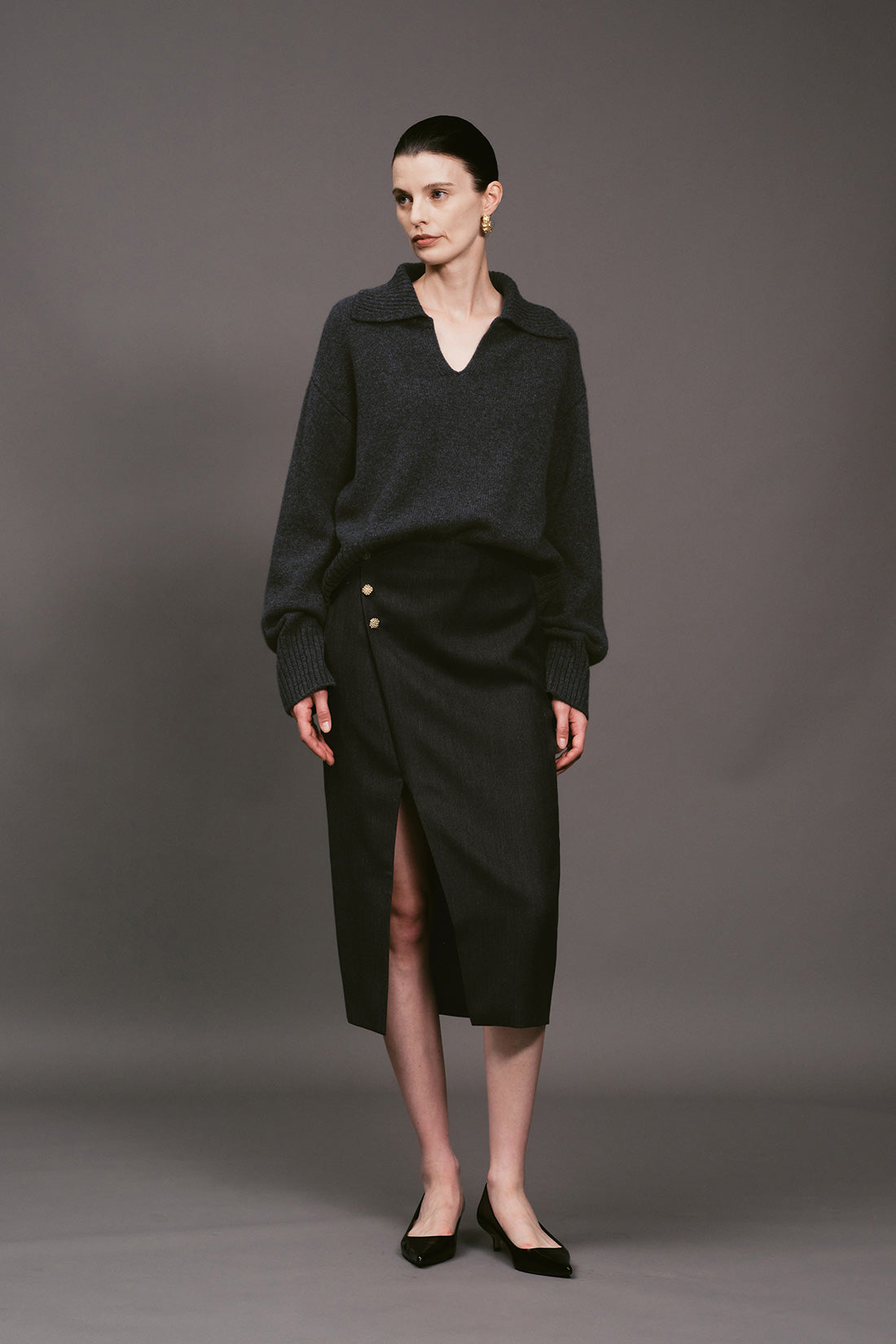 【ELBORN】Vaerin Wool Cashmere Collar Knit