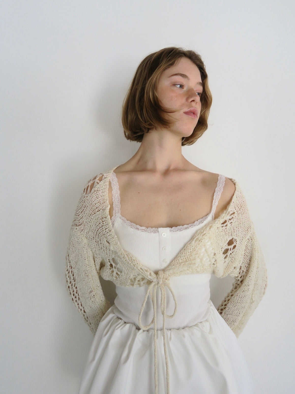 openwork knit bolero