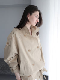 【SAMPLE SALE / célon】modern short trench coat
