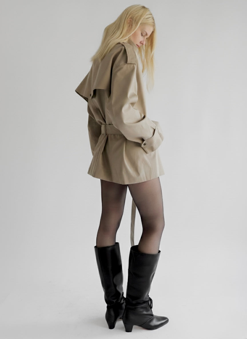 [AMOMMA] ISABELLA SHORT TRENCH COAT