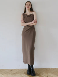 【célon】asymmetry drape cami dress