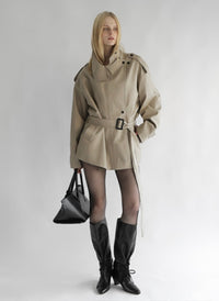 [AMOMMA] ISABELLA SHORT TRENCH COAT