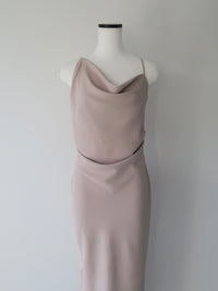 【célon】asymmetry drape cami dress