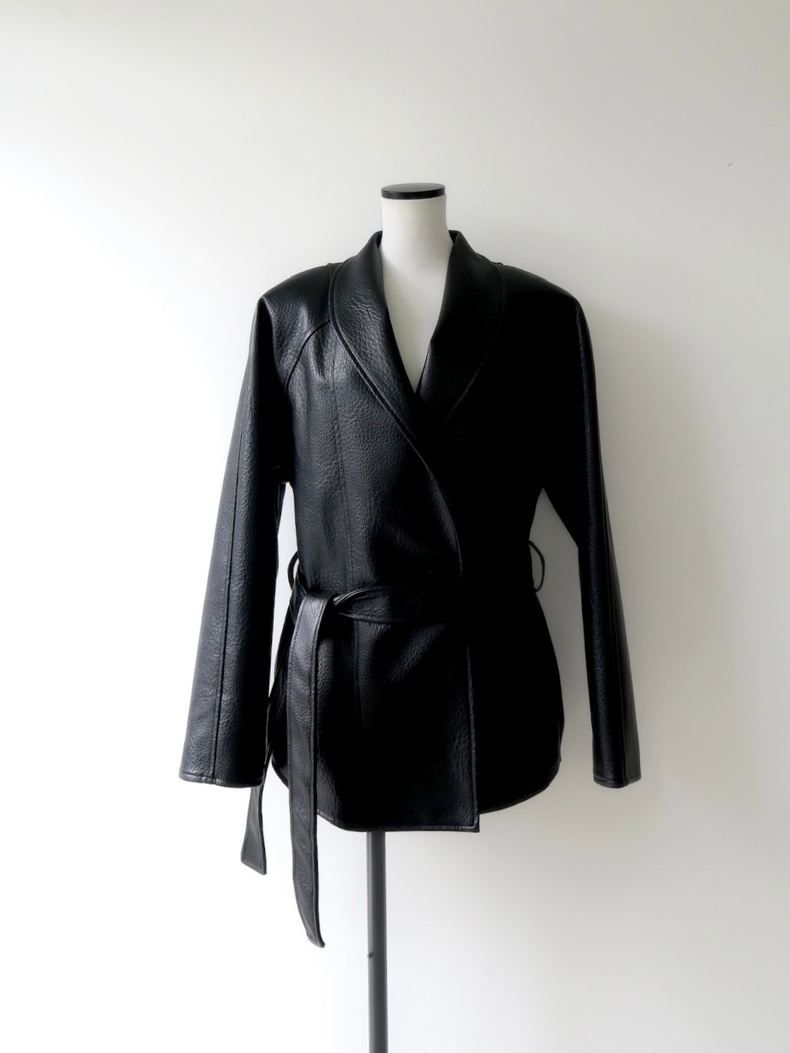 【célon】Belted Leather Jacket