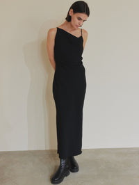 【célon】asymmetry drape cami dress