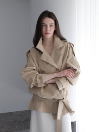 【SAMPLE SALE / célon】modern short trench coat