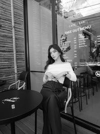 【célon】wool off shoulder knit
