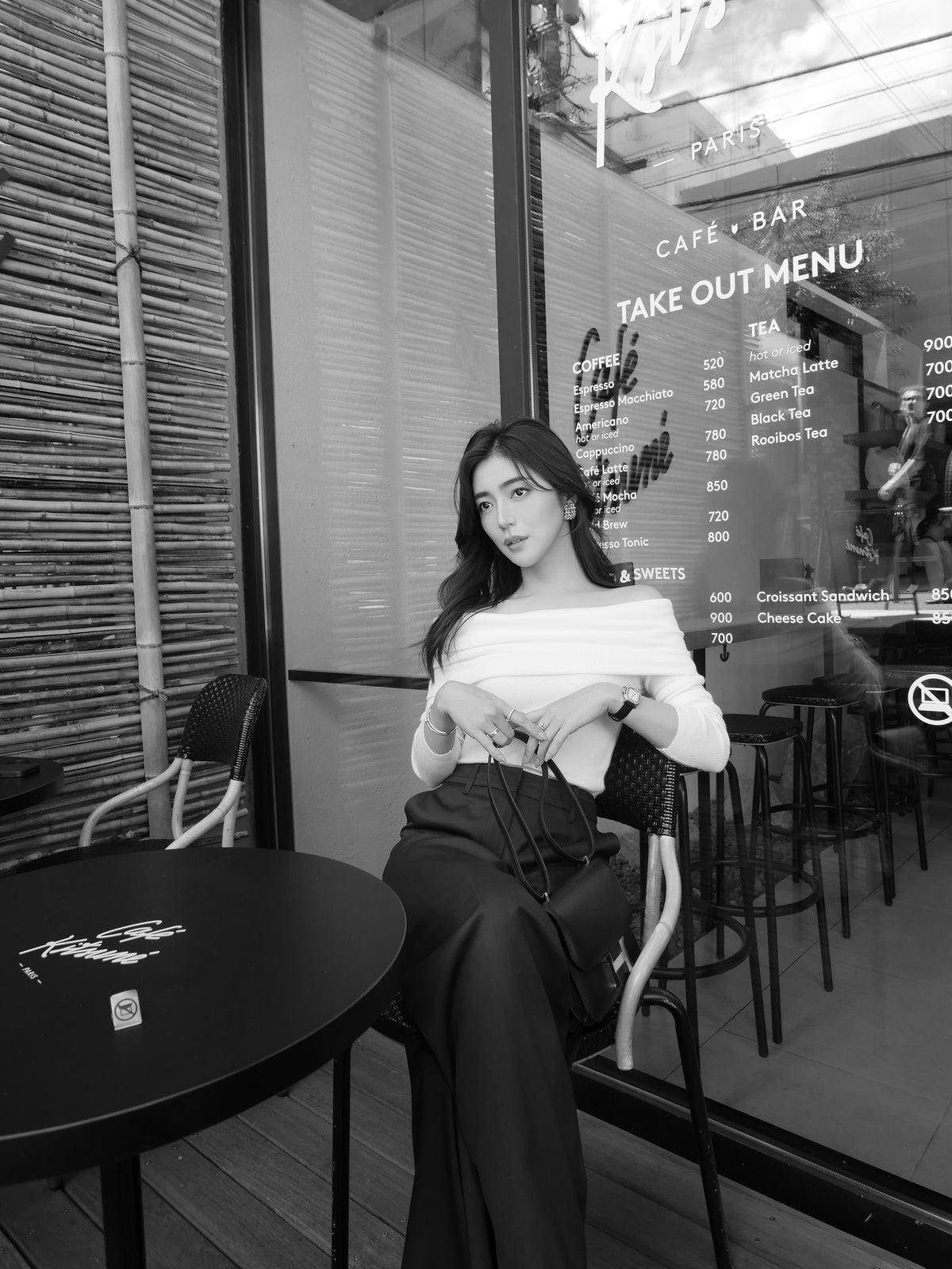 【célon】wool off shoulder knit