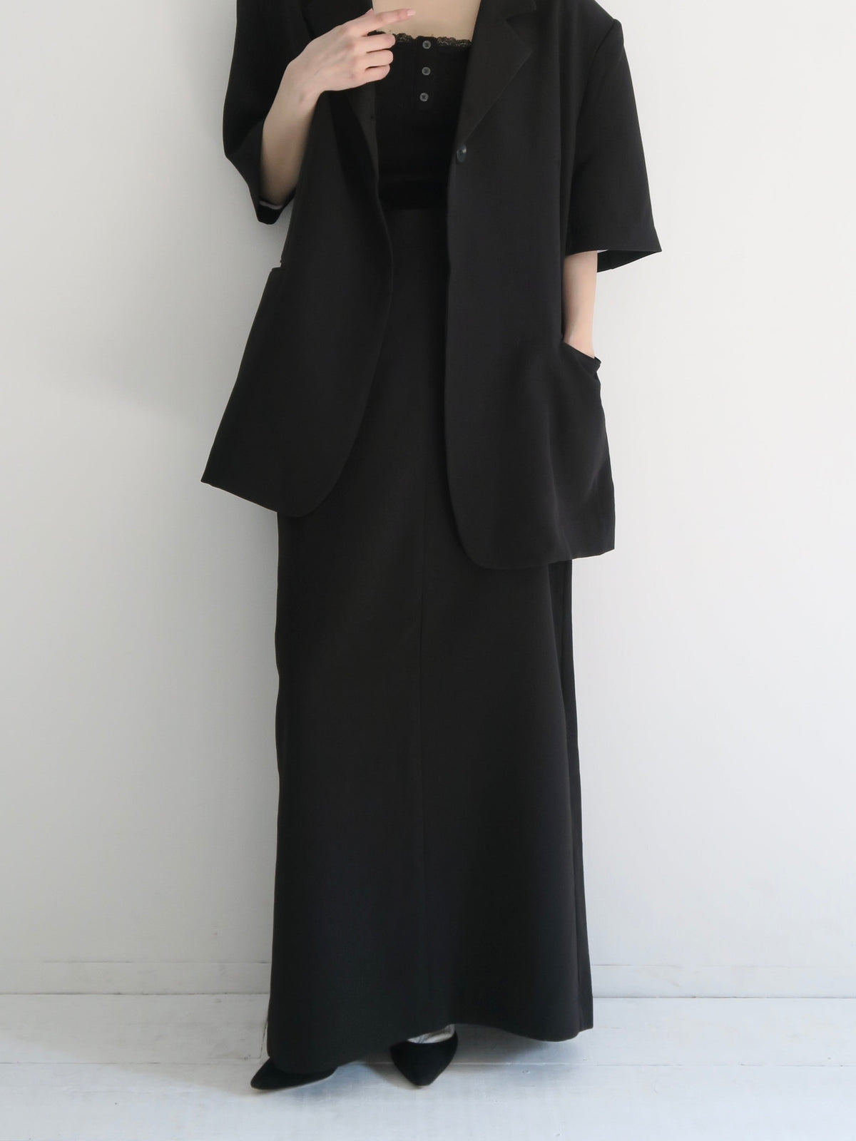[ sample sale ] straight maxi skirt