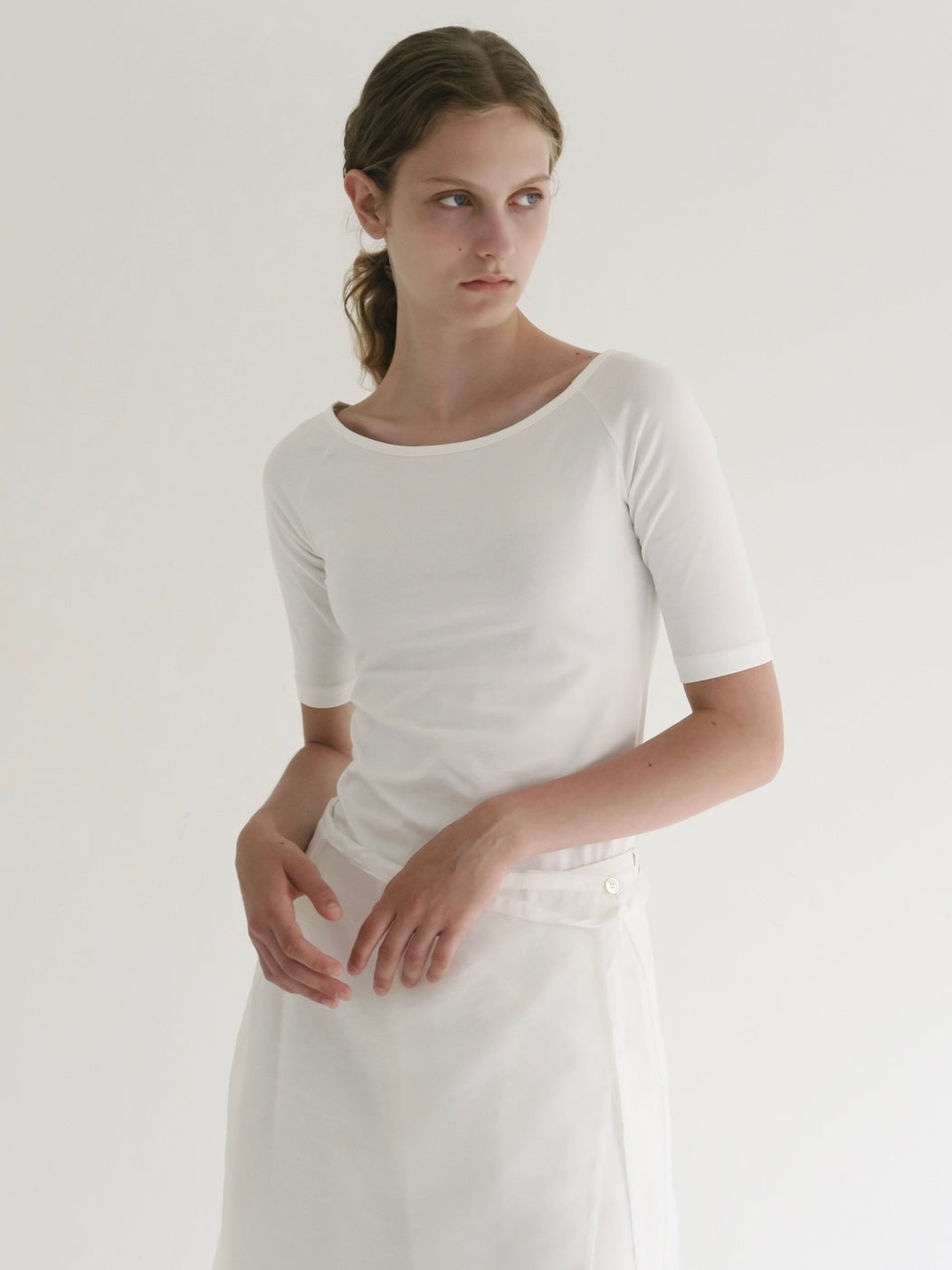 【NOWNS】Lyse | Half sleeve tee