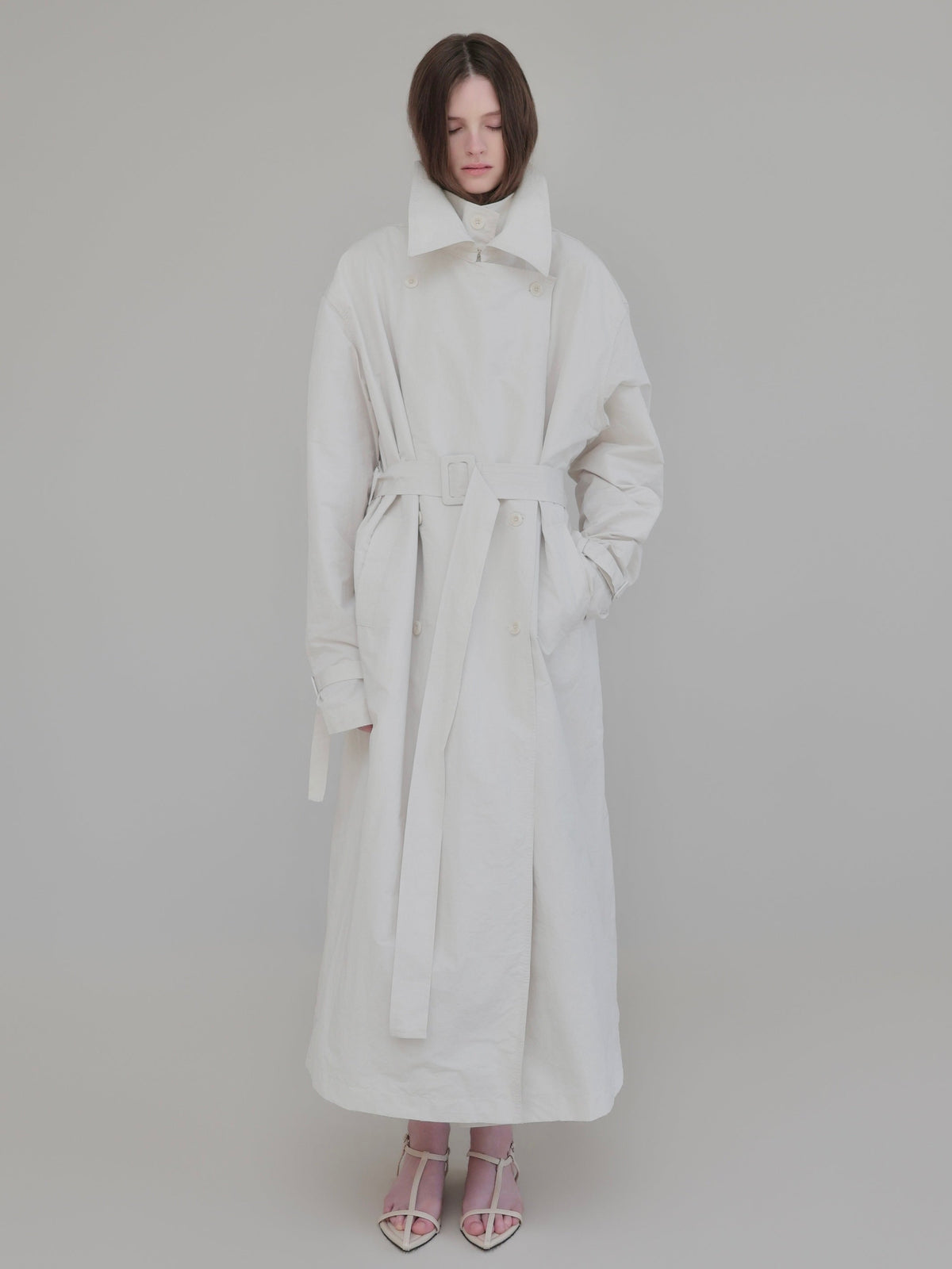 【AMOMMA】DOUBLE COLLAR TRENCH COAT