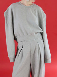 【AMOMMA】PUFF SLEEVE SWEAT - 起毛なし -