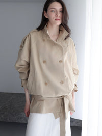 【SAMPLE SALE / célon】modern short trench coat