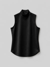 【NOWNS】Lulà | Satin high neck sleeveless top