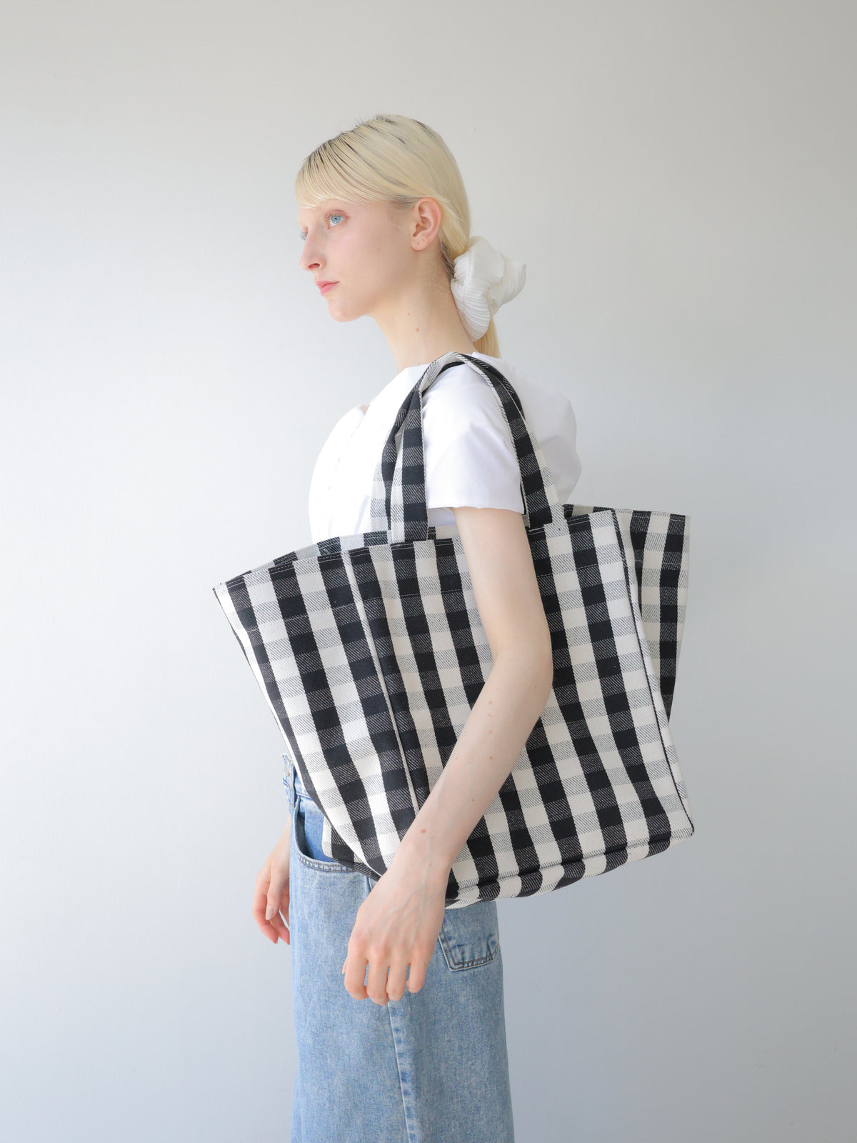 【SAMPLE SALE / swanë】gingham big tote bag