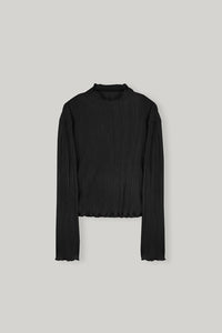 【ELBORN】Melissa High-neck Pleats Top