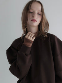 【SAMPLE SALE / AMOMMA】 LONG SLEEVE SHEER TOPS( BROWN )