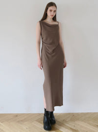 【célon】asymmetry drape cami dress