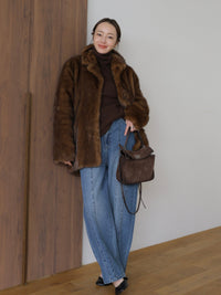 【AMOMMA】MINK LIKE FUR JACKET COAT