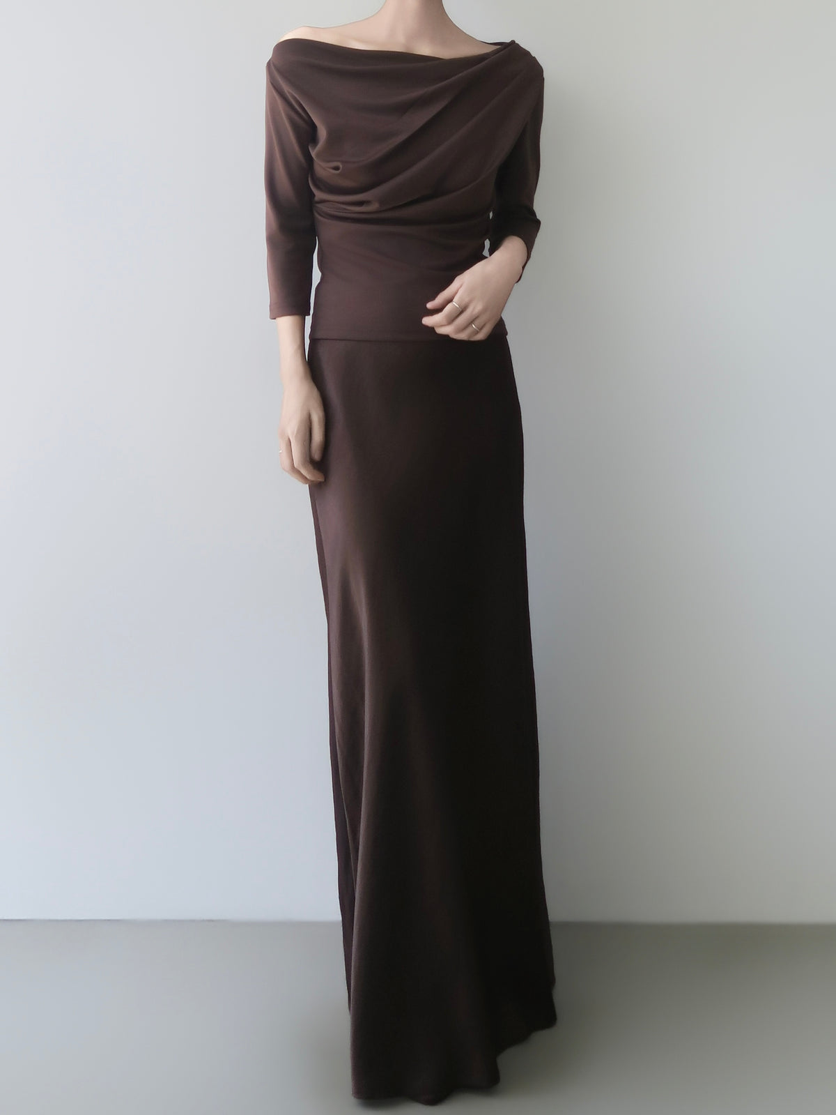 satin bias maxi skirt
