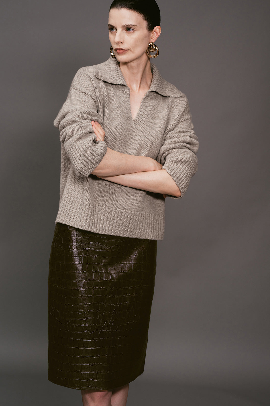 【ELBORN】Vaerin Wool Cashmere Collar Knit