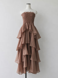 【célon】frilly tiered dress