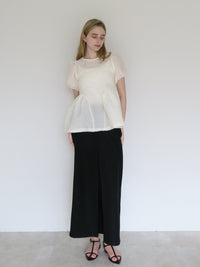 [ SAMPLE SALE ] front tuck wide skirt