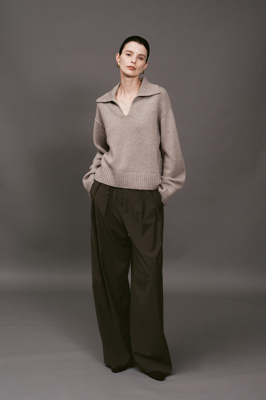 【ELBORN】Vaerin Wool Cashmere Collar Knit