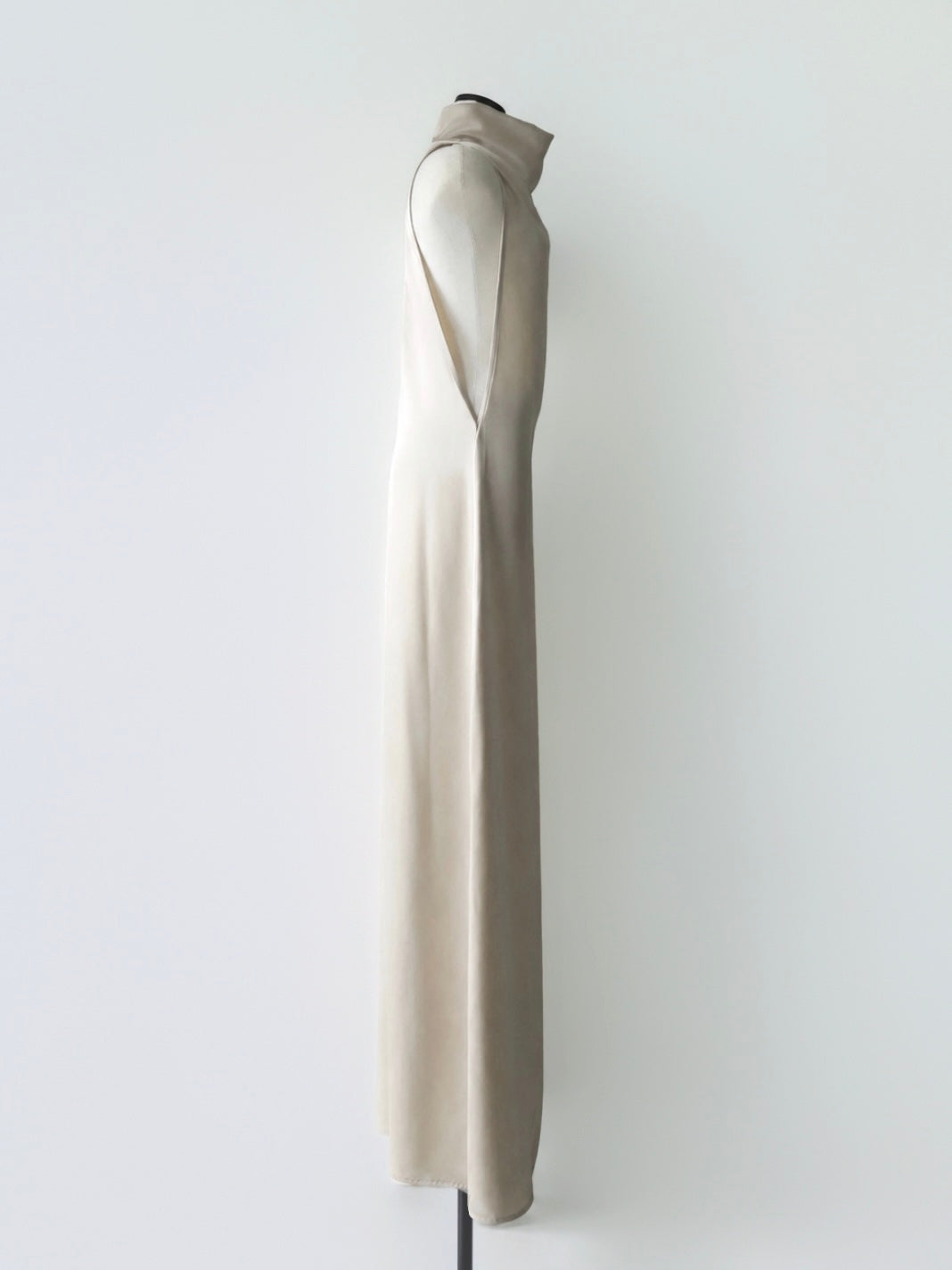 satin halter maxi dress