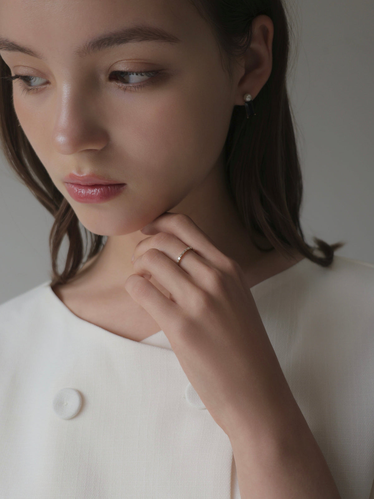 [ SAMPLE SALE ] slim sparkle ring