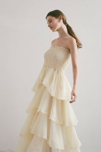 【célon】frilly tiered dress