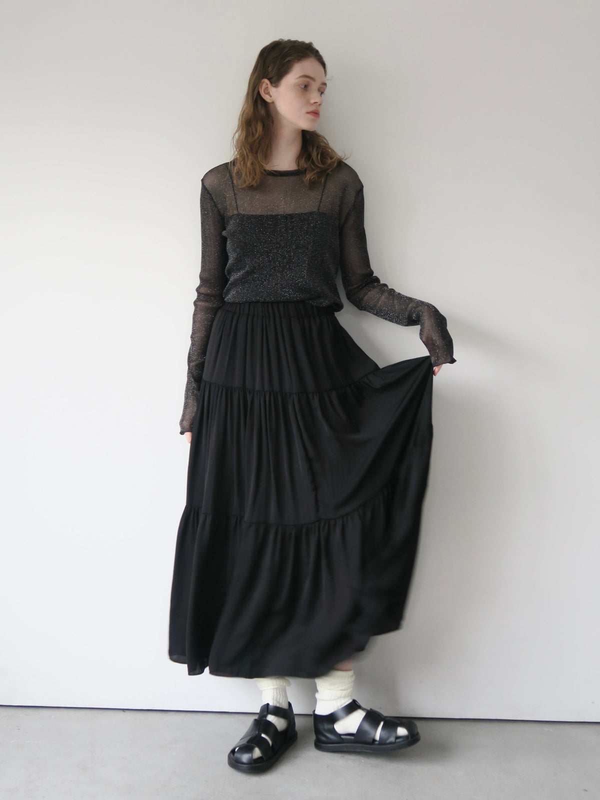 [ sample sale ] glitter sheer tops