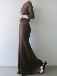 satin bias maxi skirt