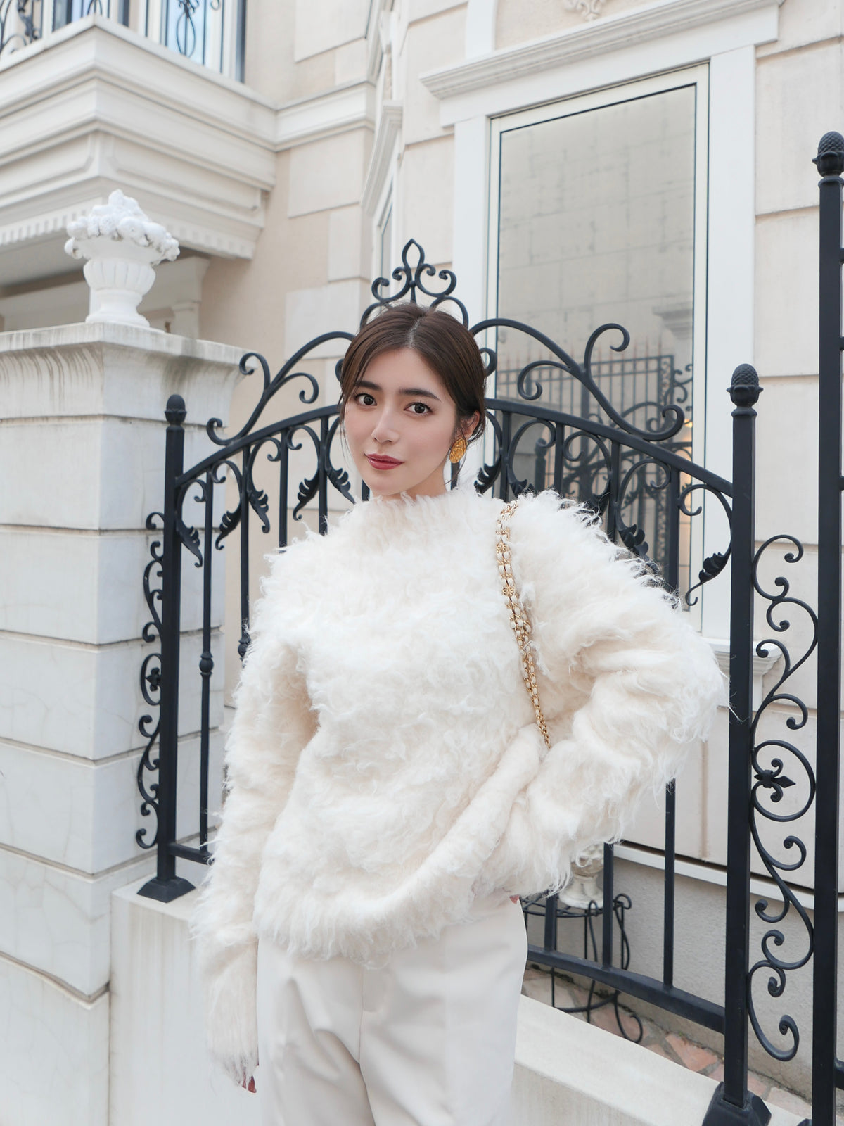 【célon】Poodle Shaggy Knit