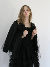 【SAMPLE SALE / swanë】tulle docking cardigan