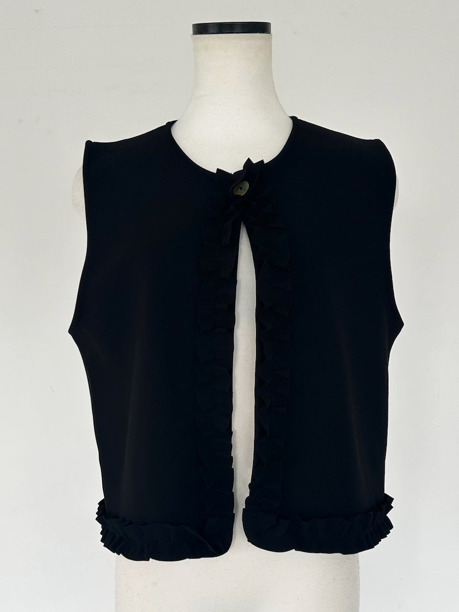 【SAMPLE SALE / swanë】 frill piping open vest