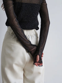 [ sample sale ] glitter sheer tops